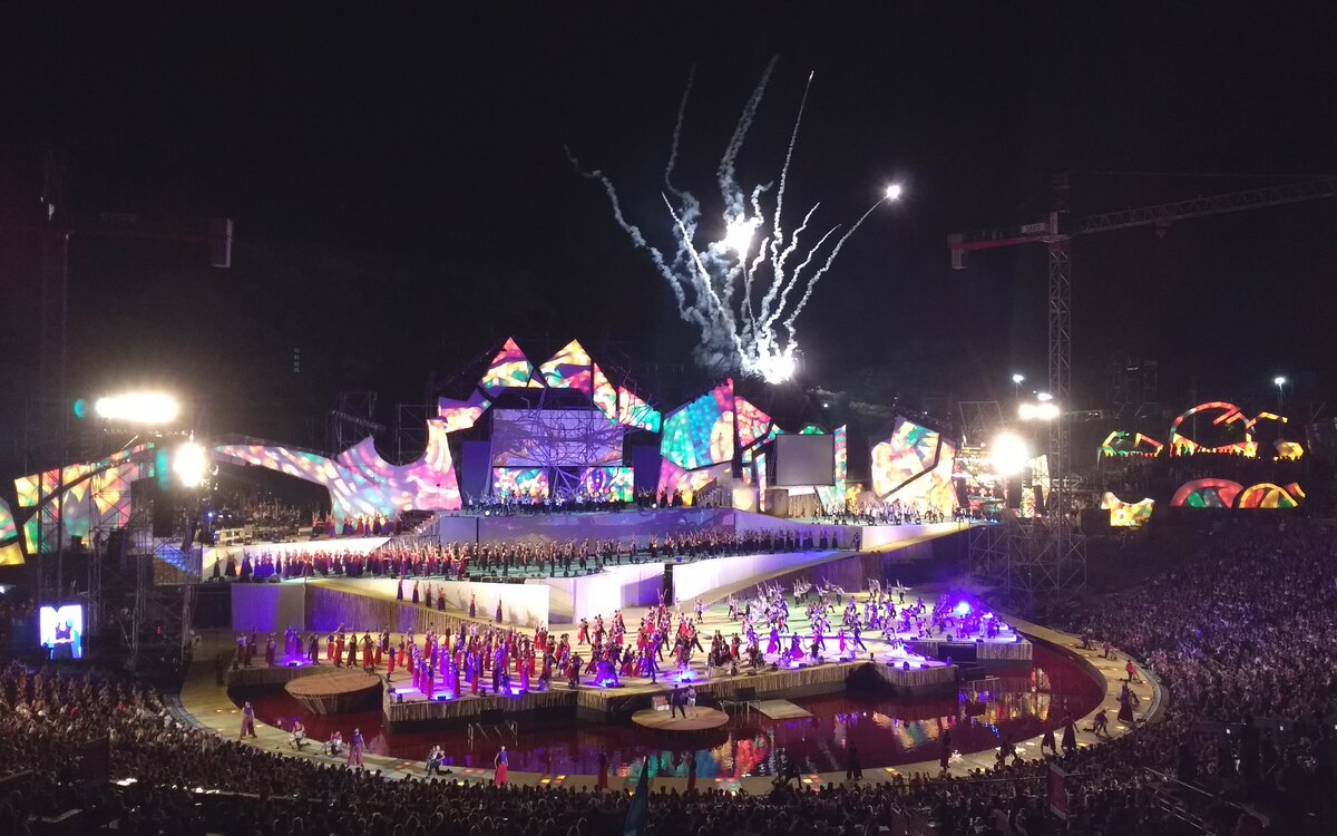 The Fiesta de la Vendimia grape-harvest festival in Mendoza, Argentina